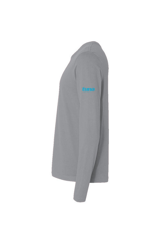 Men's Cotton Long-Sleeve Crew- heather gray