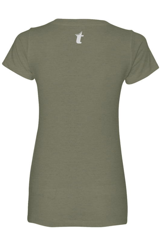Womens V-Neck- military