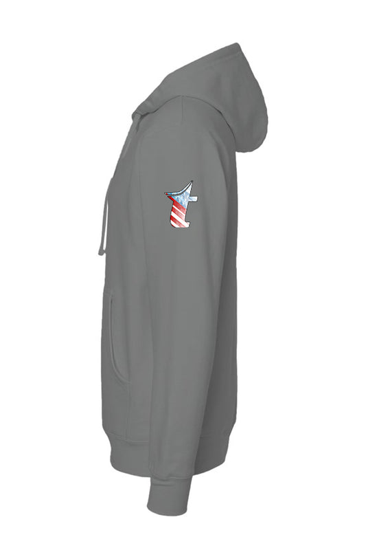 Stars n Stripes Hoodie- Charcoal