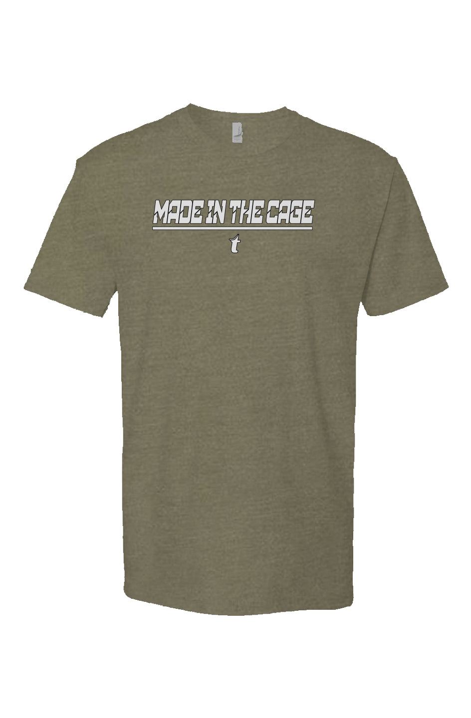 MADE IN THE CAGE T shirt- lite olive