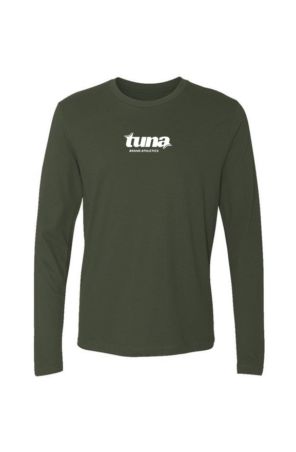 Mens Cotton Long-Sleeve Crew- military