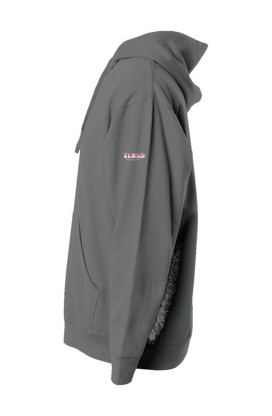 Tuna Baseball Drip pullover hoody- charcoal