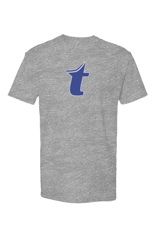 T BLUE T shirt- heather gray