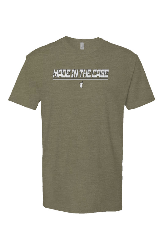 MADE IN THE CAGE T shirt- lite olive